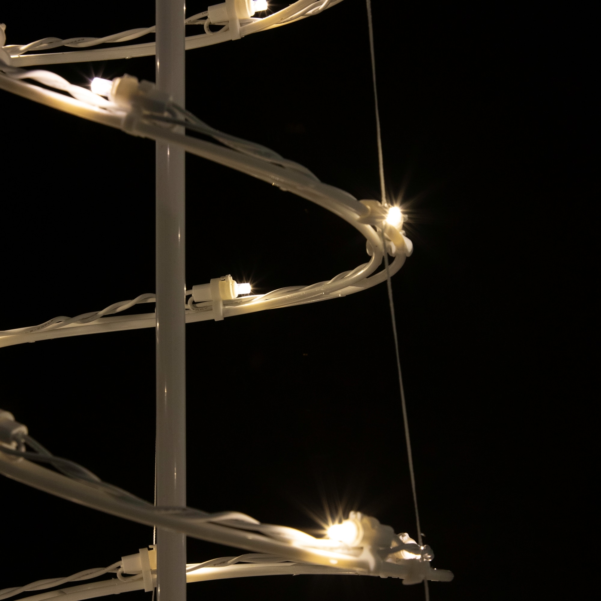 6ft. White LED Lighted Spiral Outdoor Christmas Tree